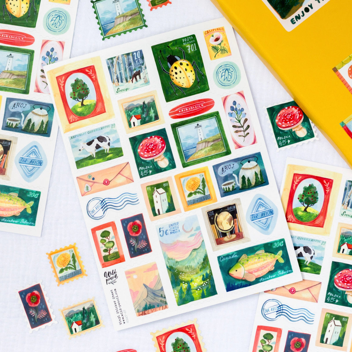 Wild Pencil Studio Vinyl Sticker Sheet - Stamps
