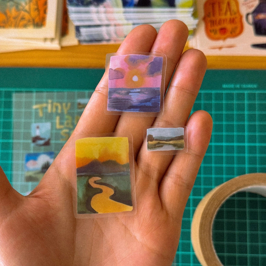 Wild Pencil Studio Vinyl Sticker Sheet - Tiny Landscapes