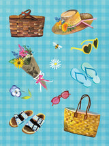 Fresh fruits, flowers, and gingham galore! This sticker book is bursting with the wonderful, whimsical art of bestselling author and illustrator Katie Daisy. Featuring 100+ die-cut stickers with a wildflower picnic theme, the set includes beautiful butterflies and wildflowers, sweet jam jars and juicy fruit, luscious pies and charcuterie boards perfect for decorating journals, planners, water bottles, tumblers, and more!