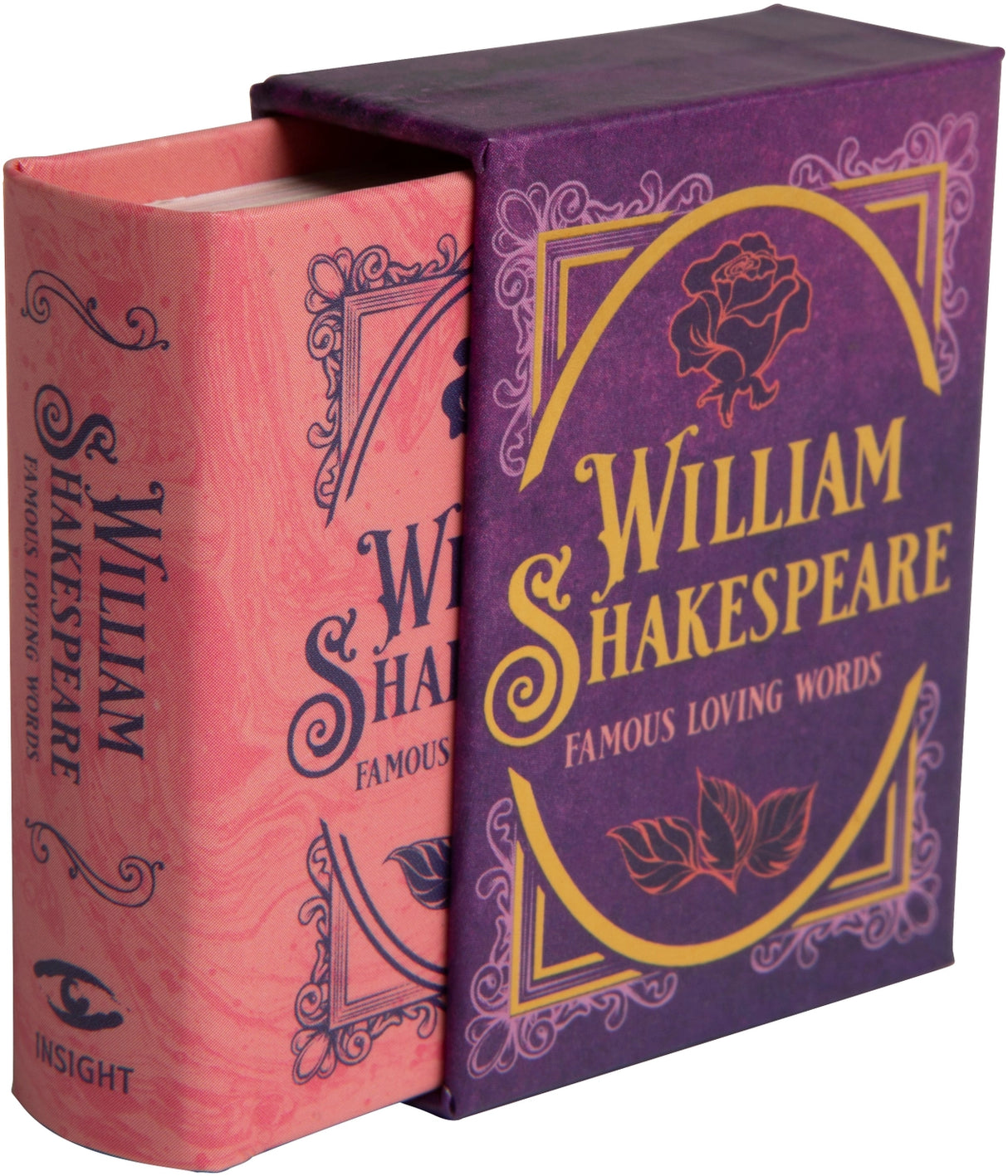 From his plays—“Love looks not with the eyes, but with the mind, and therefore is winged Cupid painted blind” (A Midsummer Night’s Dream)—to his sonnets—“Shall I compare thee to a summer's day? Thou art more lovely and more temperate” (Sonnet 18)—Shakespeare is recognized as one of the greatest love poets in English history. Even today, his words adorn cards, posters, and other gifts for special occasions. 

Now fans can relive William Shakespeare’s best works through this tiny book full of his most memorab