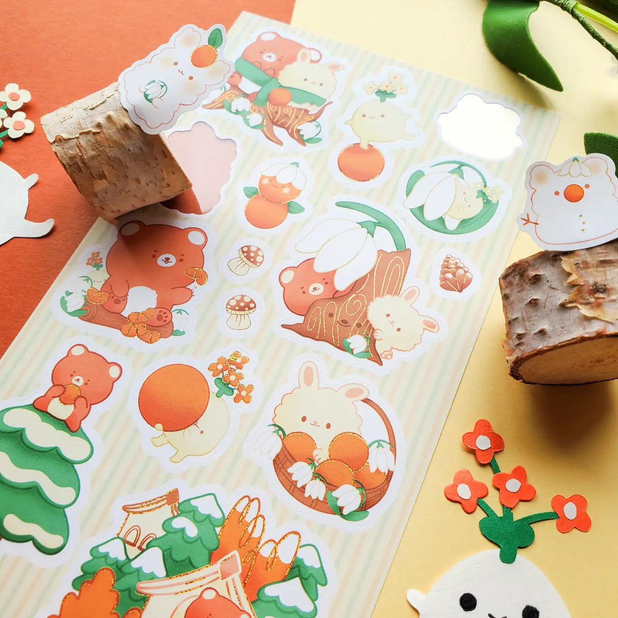 STICKII Winter Orange Harvest Sticker Sheet