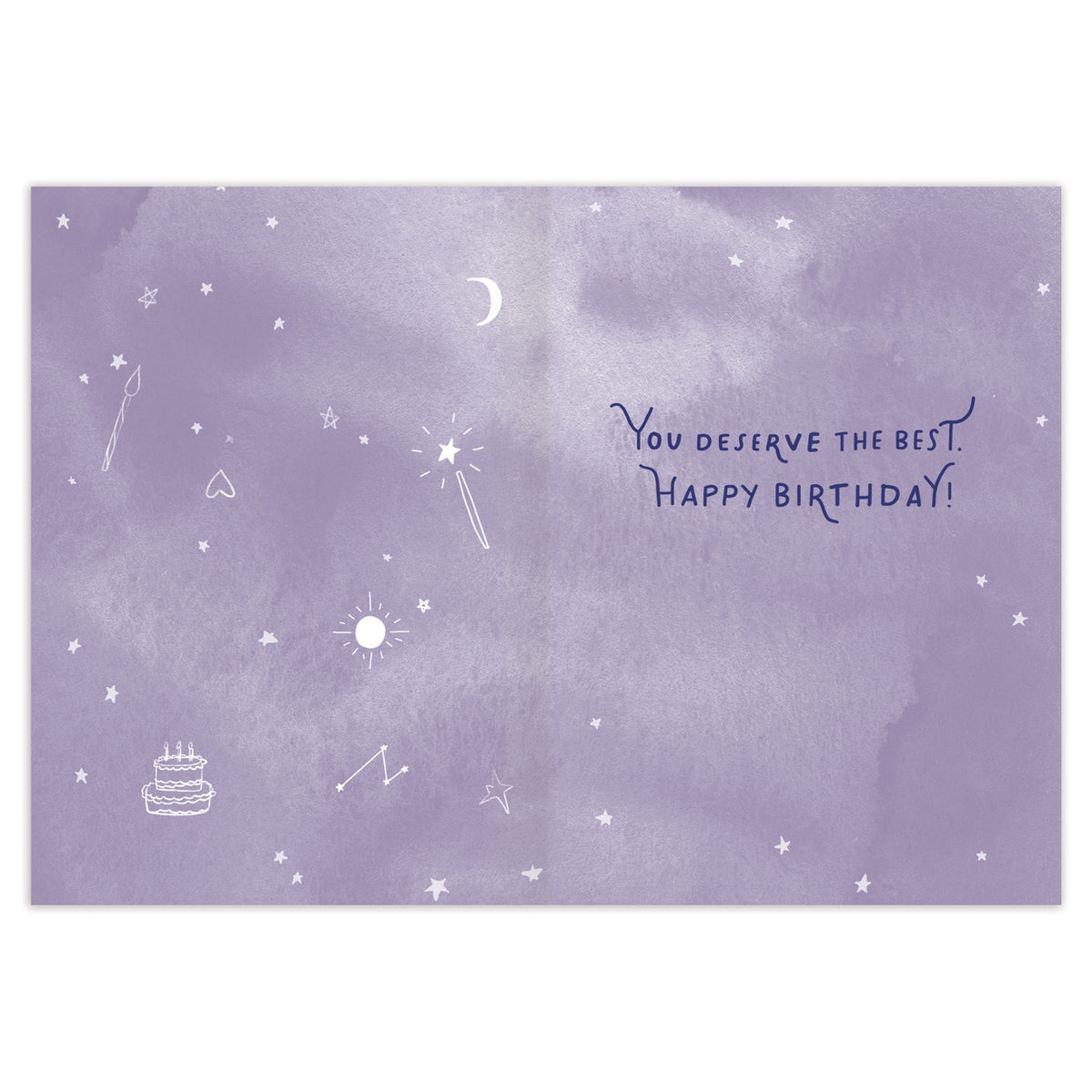 Inside Verse: "You deserve the best. Happy Birthday!"