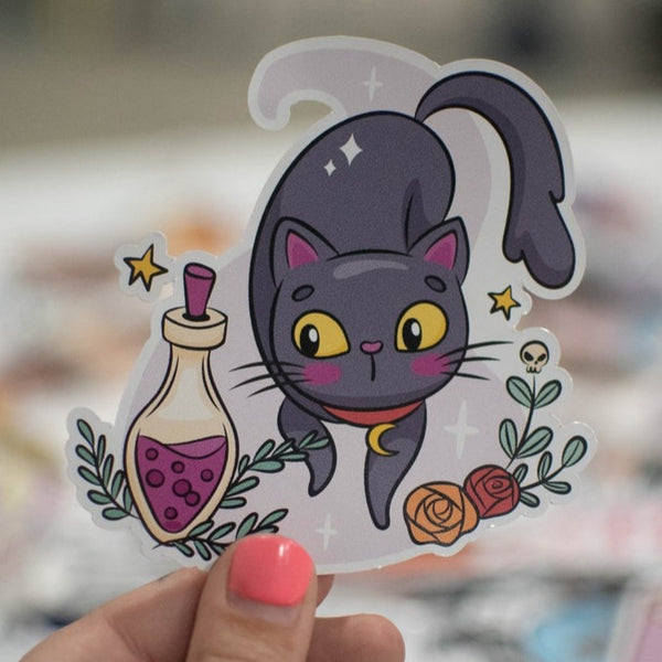 Witchy Potion Kitten Sticker