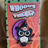 Witchy Owl Sliding Enamel Pin