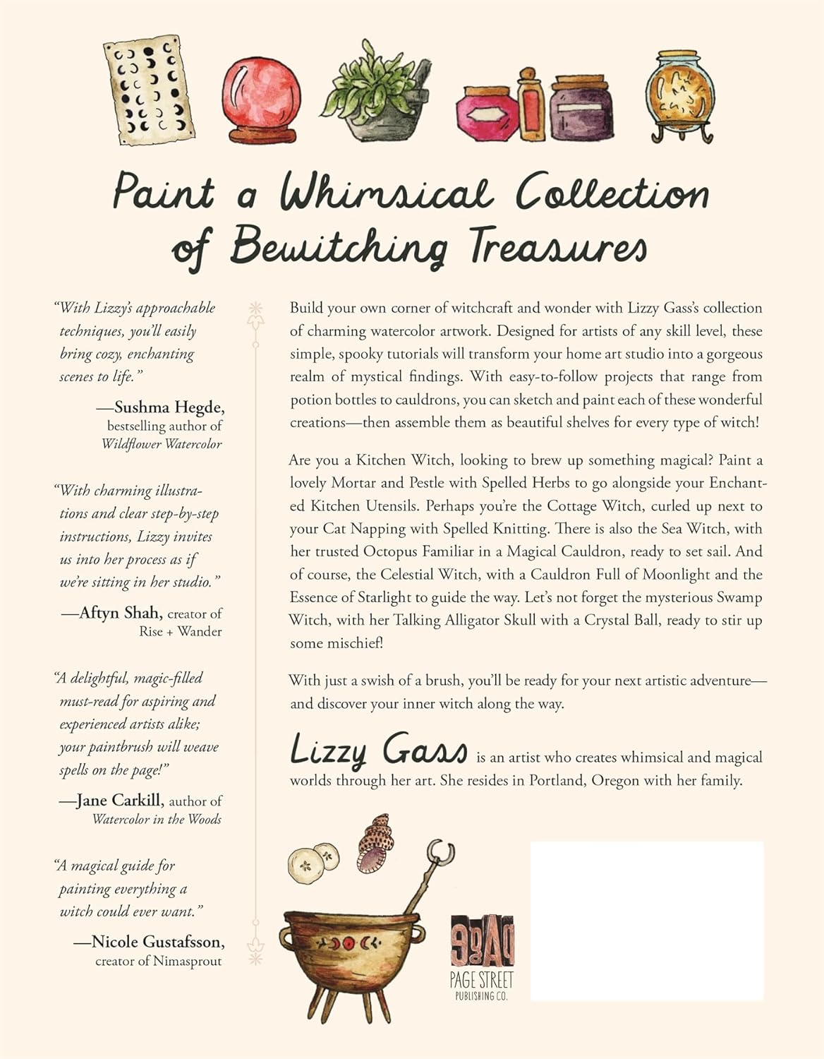 Witchy Watercolor: 75+ Easy Projects for Enchanting Art by Lizzy