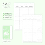 Use this notebook for your daily journaling or planning, as an insert in your B6 planner, or as a standalone notebook for doodling, scrapbooking, or memory keeping! A bun totem of the Steam Team's Charlie, Laila, and Bolo Bob can be seen peeking out of the front, back, and inside covers ;)

SPECIFICATIONS

SIZE: 5" wide and 7" tall, slotting perfectly into the strings of any B6 Traveler's Notebook (TN) cover