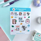 Woodland Animal Vinyl Sticker Sheet