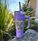 Pegatina de vinilo con un cervatillo dulce