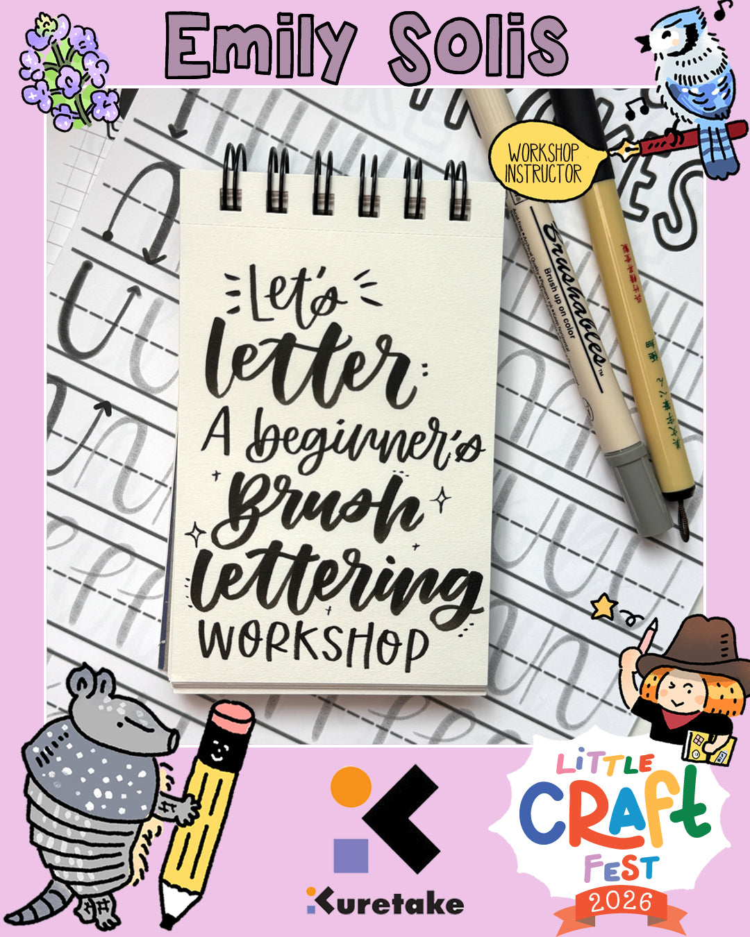 Let’s Letter: A Beginner’s Brush Lettering Workshop with Emily Solis