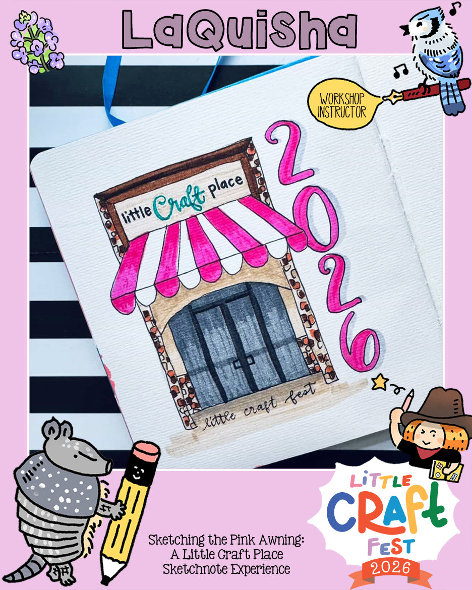 Sketching the Pink Awning: A Little Craft Place Sketchnote Experience with LaQuisha from Confident Canvas