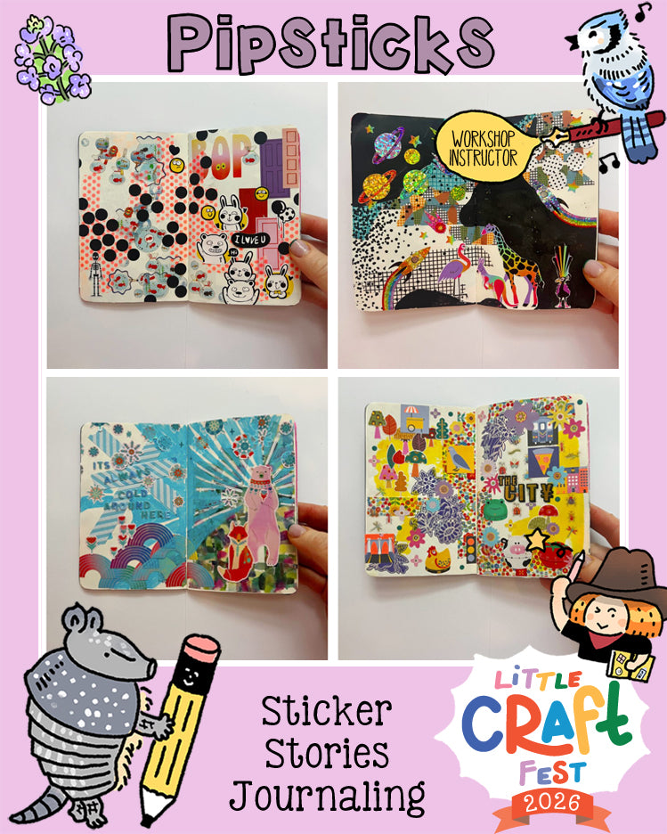 Sticker Stories Journaling with Pipsticks