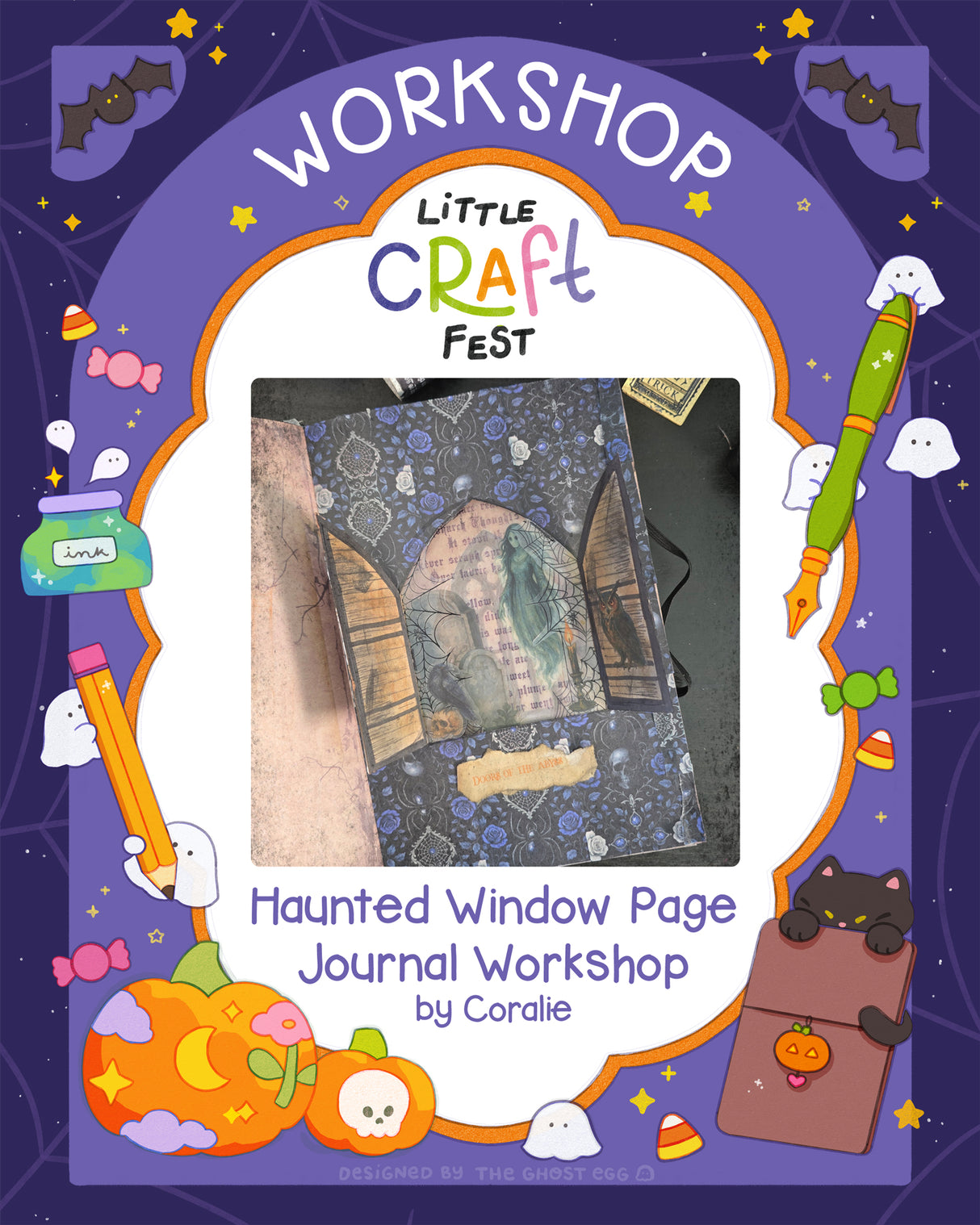 Haunted Window Page Journal Workshop with Coralie