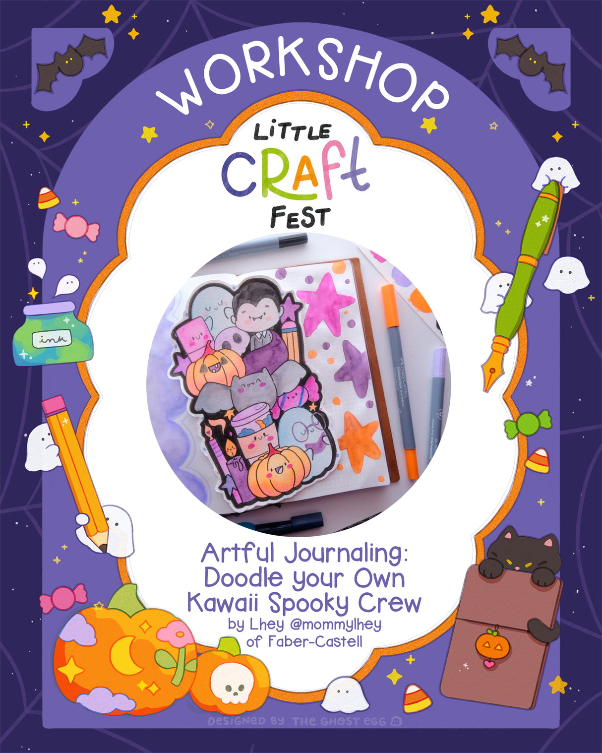 Artful Journaling: Doodle your Own Kawaii Spooky Crew with Mommy Lhey