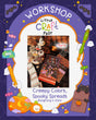 Promotional graphic for a Little Craft Fest workshop featuring spooky themed spreads by Rongrong x Zara. The central photo shows a styled tabletop arrangement with a 'Happy Halloween' book, candle jars, and patterned paper on a plaid cloth.