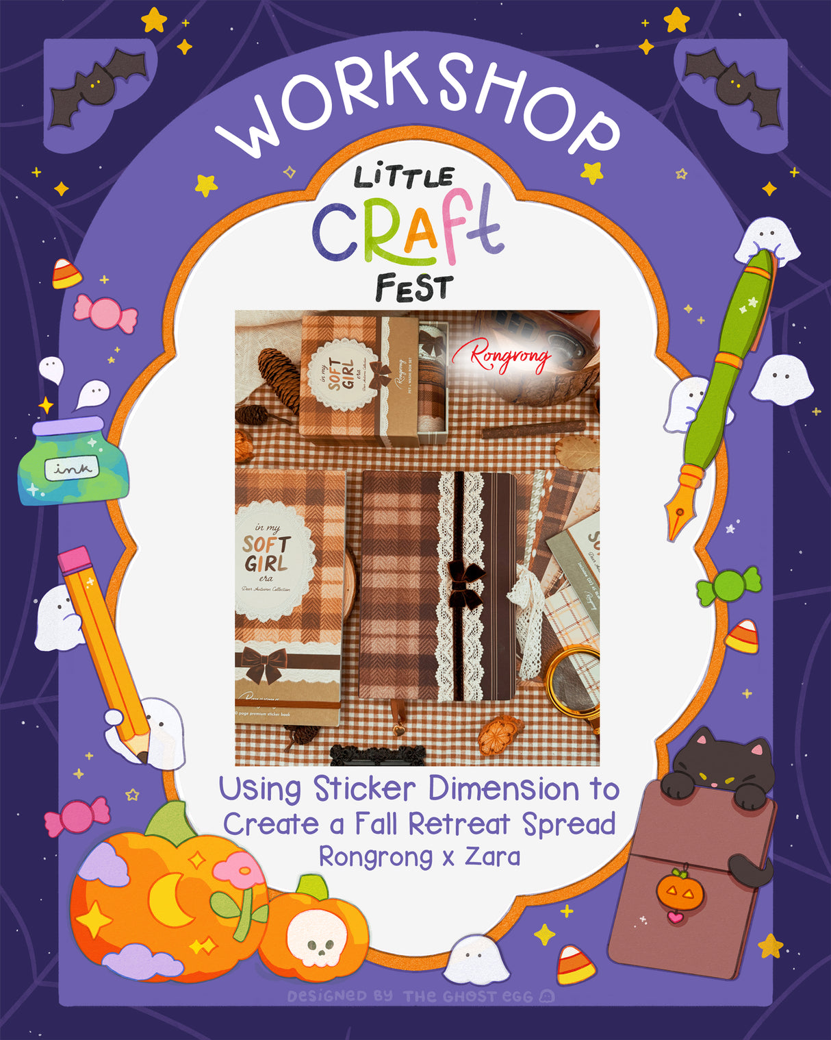Using Sticker Dimension to Create a Fall Retreat Spread by Rongrong x Zara