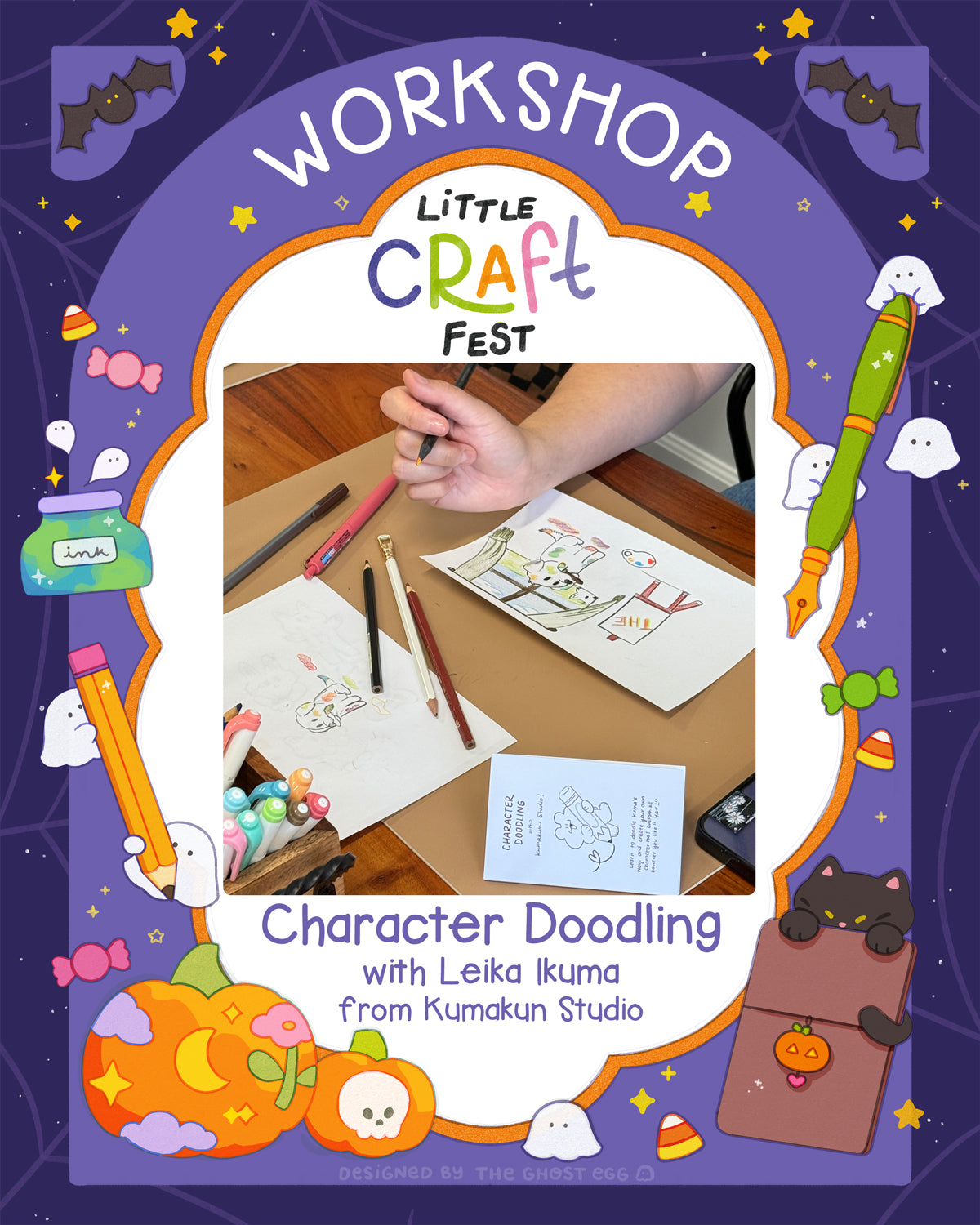 Character Doodling with Leika Ikuma from Kumakun Studio