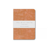 The RO‑BIKI Note is a beautifully crafted Japanese notebook known for its distinctive waxed paper cover, which gains character the more you use it. Over time, the cover softens, develops a natural patina, and becomes uniquely yours—making every notebook feel personal and well‑loved.