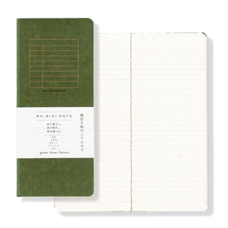 The RO‑BIKI Note is a beautifully crafted Japanese notebook known for its distinctive waxed paper cover, which gains character the more you use it. Over time, the cover softens, develops a natural patina, and becomes uniquely yours—making every notebook feel personal and well‑loved.

Inside, you’ll find high‑quality 6mm ruled paper ideal for writing, sketching, planning, or journaling. Its compact size makes it perfect for everyday carry, while the durable construction ensures it holds up to frequent use.

