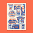 This illustration is a compilation of fake instant noodle packaging that I created.

• Postcard size A6 (14.8 × 10.5 cm)
•Fedrigoni Arena 300g/m2 FSC certified paper
• Printed in France