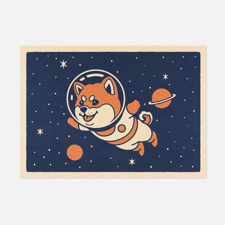 Meet Space Shiba, the cutest astronaut!

• Postcard format A6 (14.8 x 10.5cm)
• Fedrigoni Arena 300gm2 FSC certified paper
• printed in France