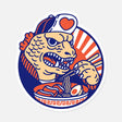 Meet Tonko, one of our original characters inspired by Japanese pop culture. Tonko is a human-sized kaiju, which is rather unusual since kaiju are giant monsters. 
Its name comes from the word tonkotsu which refers to a type of ramen broth.

• Vinyl sticker
• 7.5cm (approx. 2.95")
• PVC free
• Anti-UV varnish
• Can be used outside
• Printed in Sweden