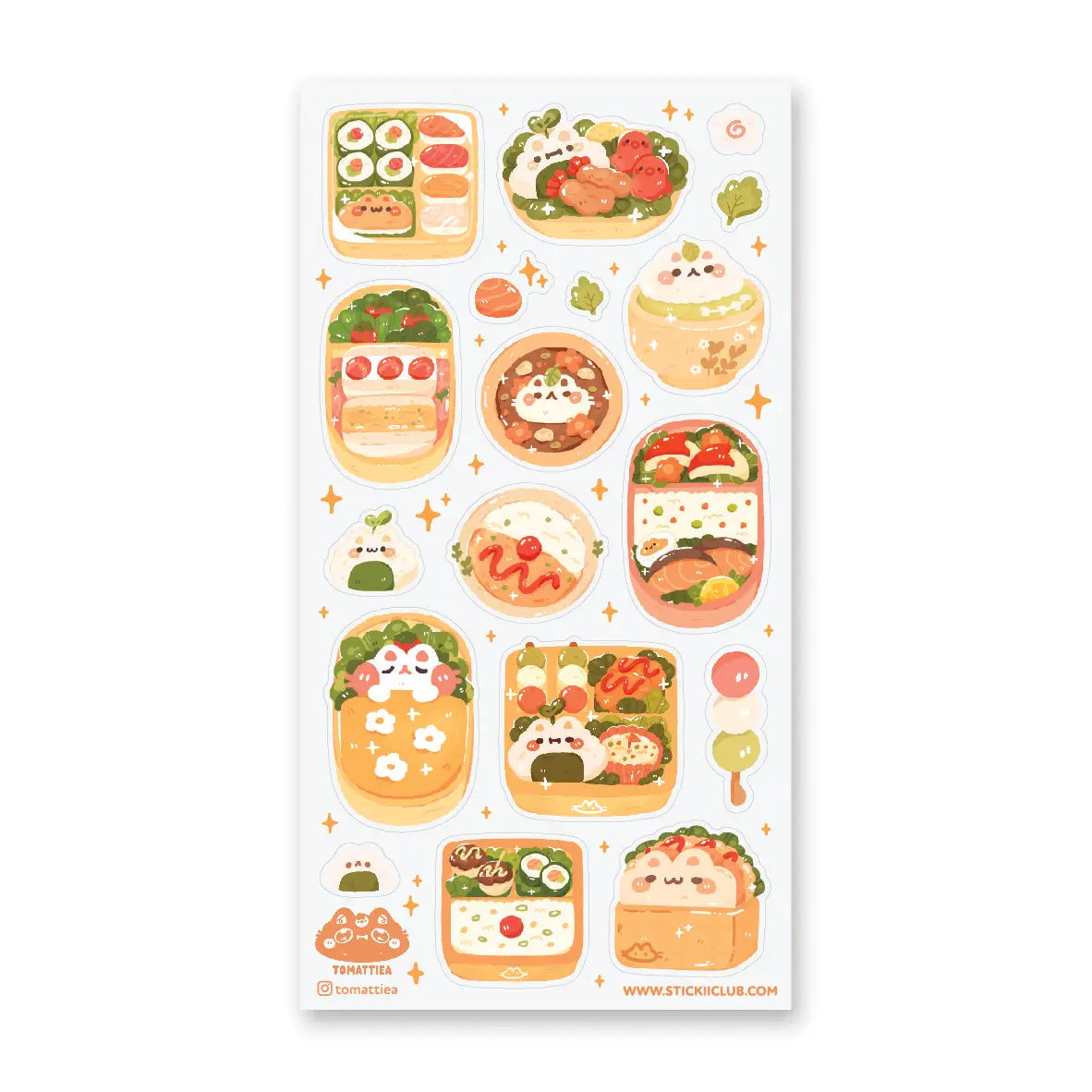 STICKII Yummy Bento Boxes Sticker Sheet