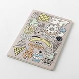Yuru Log is a notebook series that allows anyone to easily keep a record of their daily lives in a "loose and fun" way. Yuru means Relax and Log stand for Record. It is perfect for people who want to enjoy recording their daily lives while decorating their notebooks or diaries but are not good at layout or drawing, or for beginners who are interested but find it difficult to get started.

The "Sweets and Animal Patterns" design was created by Ikumi Ouchi, known for its charming hand-drawn touch and charming