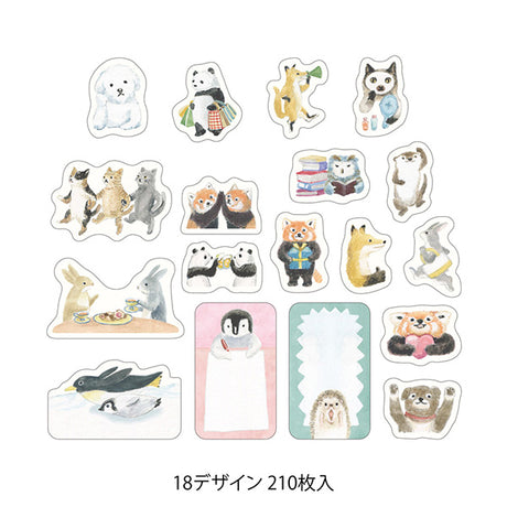 Yuru Log Sticker Roll - Animal Mood


Roll seals with a wide variety of designs:
Recommended for decorating notebooks, these roll stickers with perforations can be cut out as needed. It's also great that you can use plenty of stickers without hesitation when enjoying notebook arrangements.



The 'Animal Mood Patterns' feature 210 sheets (18
designs) that can be used plently, designed by Kana Nitta, featuring animals that express emotions through poses. Charming animals combined with speech bubble patterns 