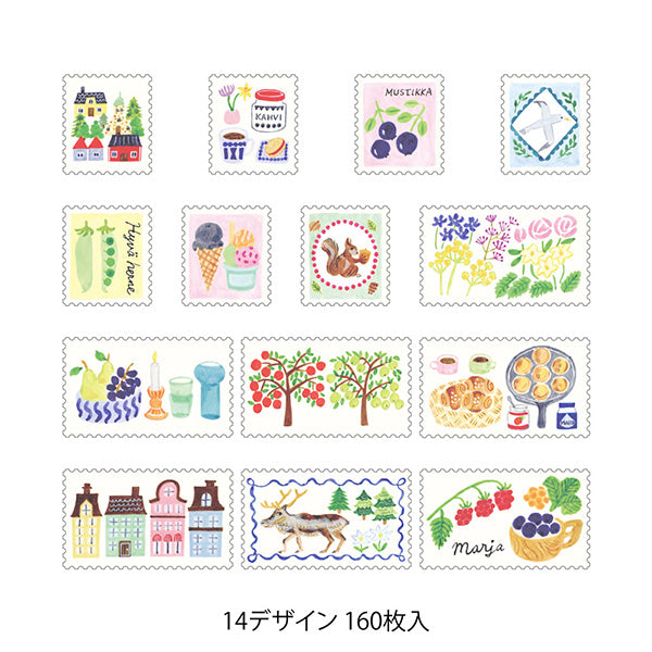 Beautifully capture
your favorite with stickers. The size fits perfectly in monthly blocks. Simply apply the sticker to create ♪ your original diary.
*When peeling off, peel it off slowly before use.