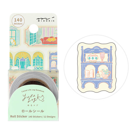 Yuru Log Sticker Roll - Window Scenery

Roll seals with a wide variety of designs:
Recommended for decorating notebooks, these roll stickers with perforations can be cut out as needed. It's also great that you can use plenty of stickers without hesitation when enjoying notebook arrangements.



Plenty of usable, 140 sheets (12 designs)
The "Window Scenery Pattern" is designed by illustrator Yuka Takamaru, known for its richly colored, soft touches. It depicts the scenery visible from the windows to the wind