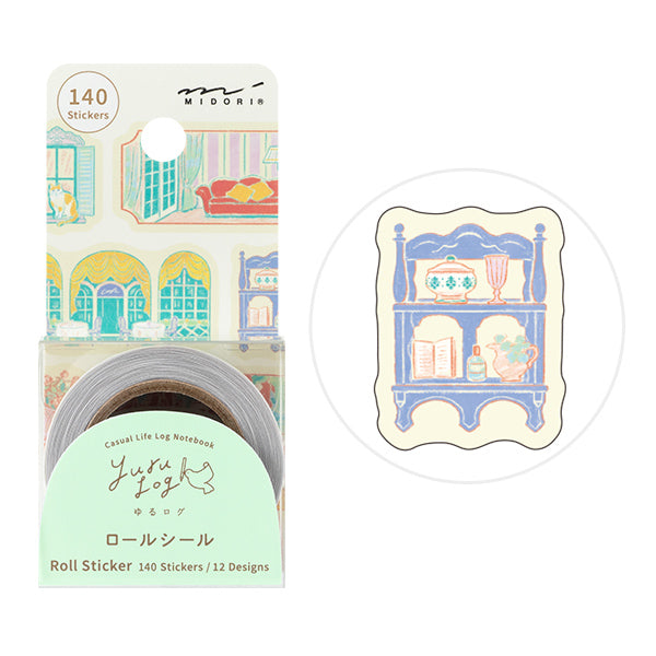 Yuru Log Sticker Roll - Window Scenery

Roll seals with a wide variety of designs:
Recommended for decorating notebooks, these roll stickers with perforations can be cut out as needed. It's also great that you can use plenty of stickers without hesitation when enjoying notebook arrangements.



Plenty of usable, 140 sheets (12 designs)
The "Window Scenery Pattern" is designed by illustrator Yuka Takamaru, known for its richly colored, soft touches. It depicts the scenery visible from the windows to the wind