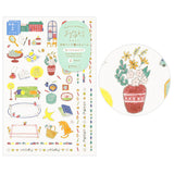 Yuru Log Writable Sticker Sheets - Lifestyle





These stickers come in a wide variety of designs perfect for use with your notebook
They include two sheets: one large sheet perfect for writing, and one small sheet perfect for filling in the margins.

The "Lifestyle Patterns" drawn by Rie Koizumi feature a design with a casual and gentle touch of colored pencils. It's easy to use subtly like an illustration, and is recommended for drawing everyday events or favorite things.





The great thing about these