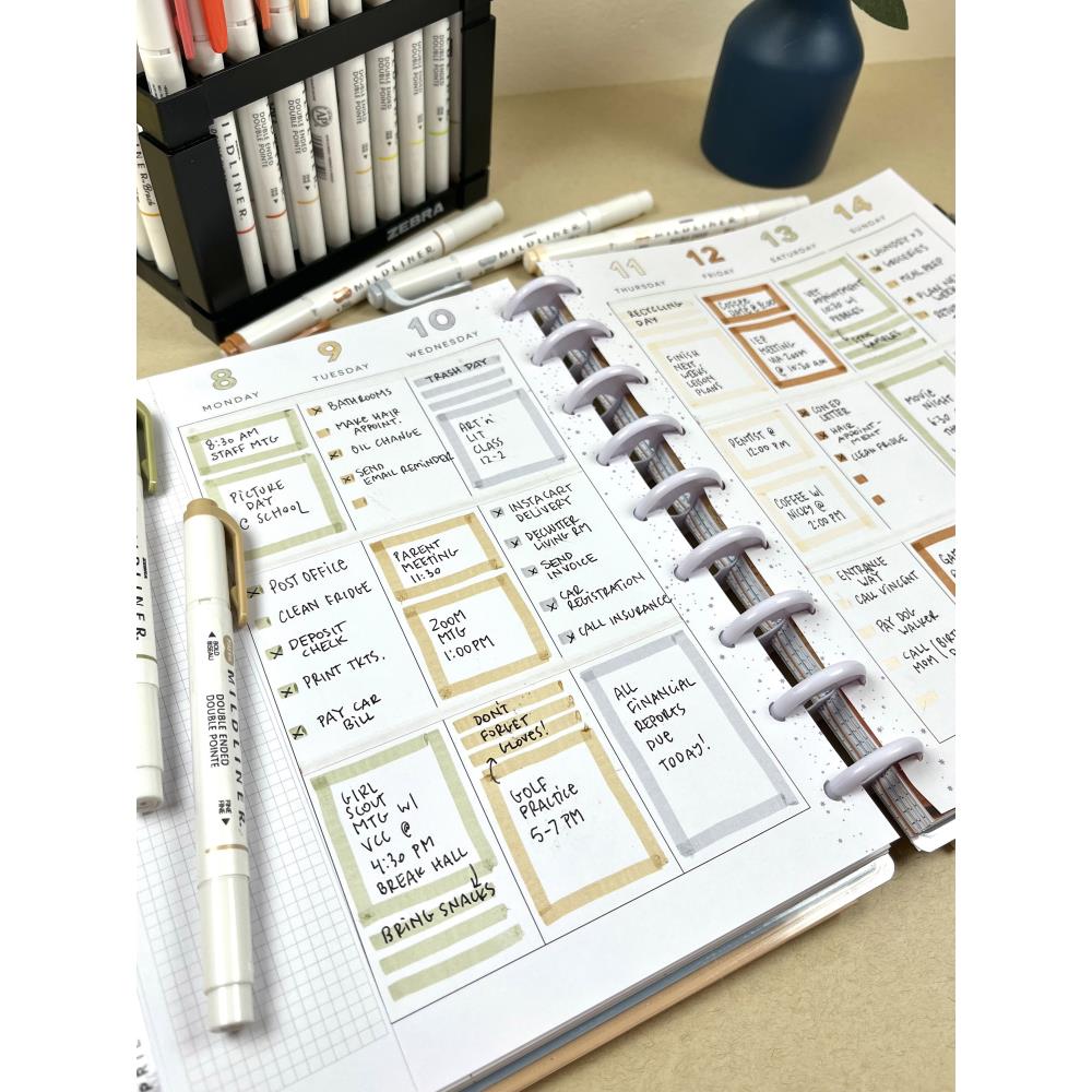 Zebra Mildliner Double Ended Marker Bold & Fine Point 5/Pkg - Neutral