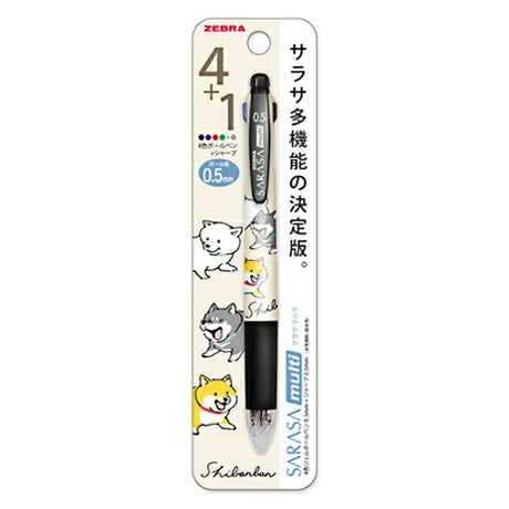 Zebra SARASA Multi 0.5 Shibanban Beige - 4-Color Gel Ballpoint Pen + Mechanical Pencil