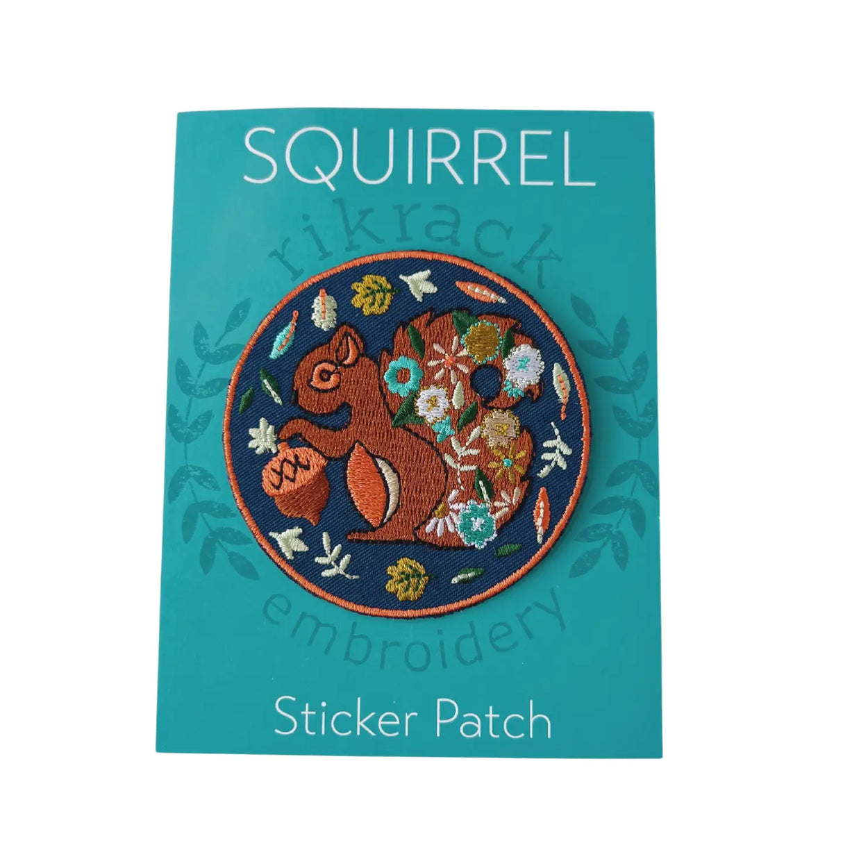 Squirrel Embroidery Sticker Patch