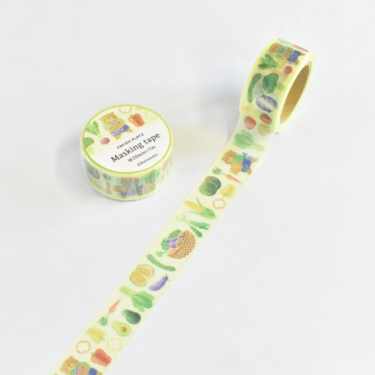 Papier Platz x Natsunoka Washi Tape - Bear's Green Grocery
