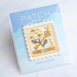 Vintage Stamp Daisy Iron-On Patch