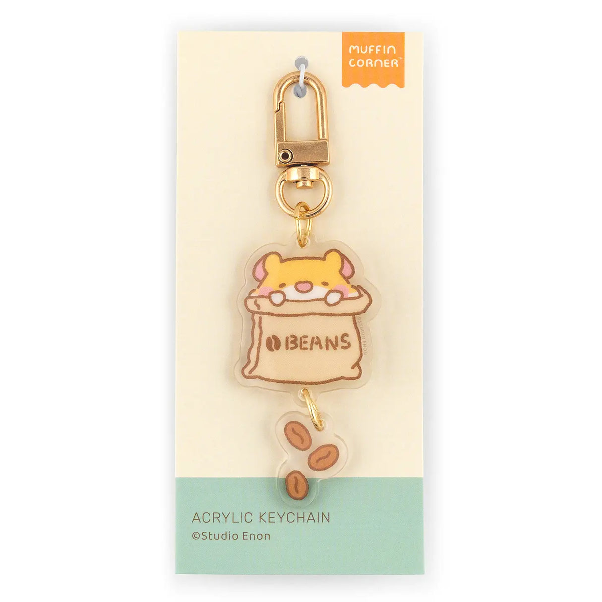 Studio Enon Coffee Shop Keychain - Muffinmaru Coffee Beans