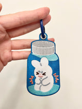 Maobabie Ibuprofen Gang Embroidered Keychain