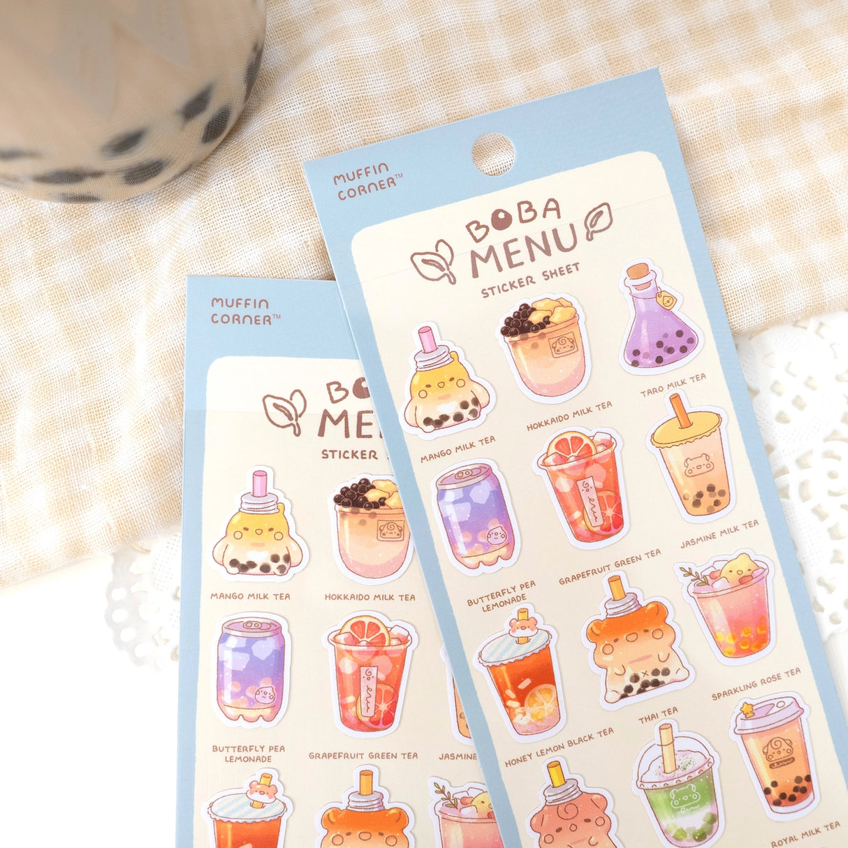 Studio Enon - Boba Menu Sticker Sheet