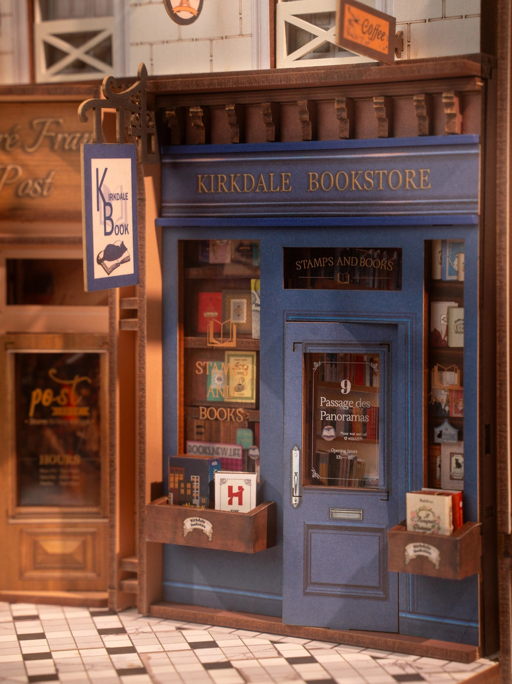 Diy Book Nook Kit: Paris Arcade Date with Dust Cover