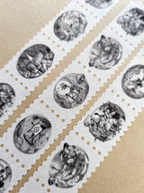 Jon Turner Illustration - Matchsticks Miniatures Fantasy Art Stamp Washi Tape