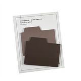 Blank Tab Sticky Note Set - Espresso