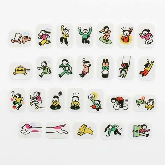 People Living In Notebook Washi Roll Sticker Bande