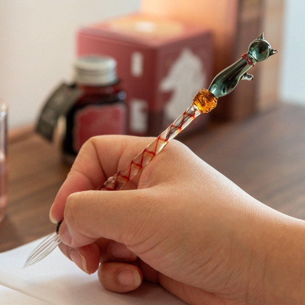 Black Nyanko(Cat) Glass Dip Pen – Little Craft Place