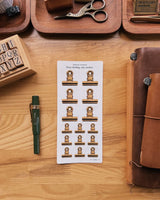 Sarica Studio Brass Bulldog Clip Stickers