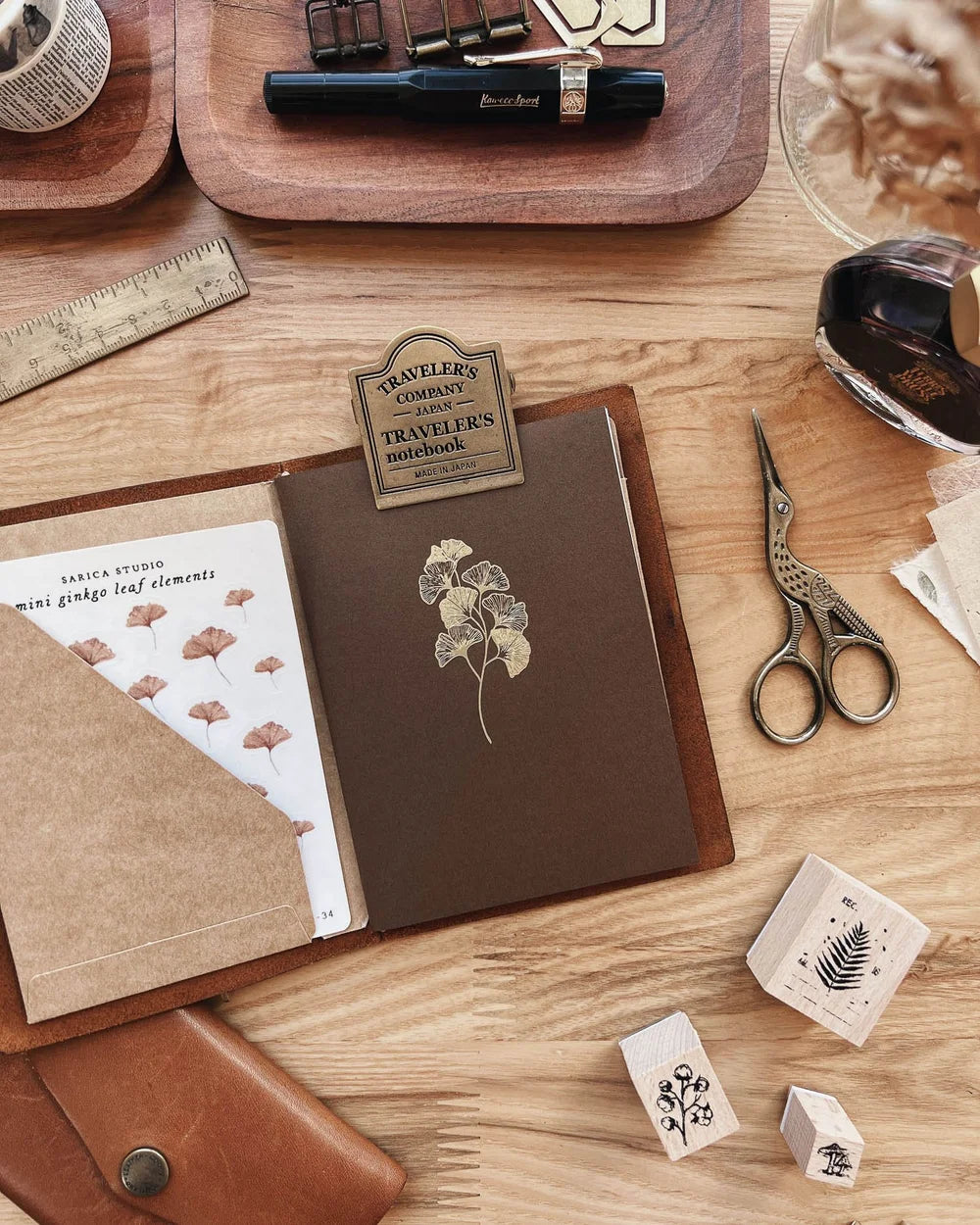 Sarica Studio Ginkgo Notebook (Passport TN Size)