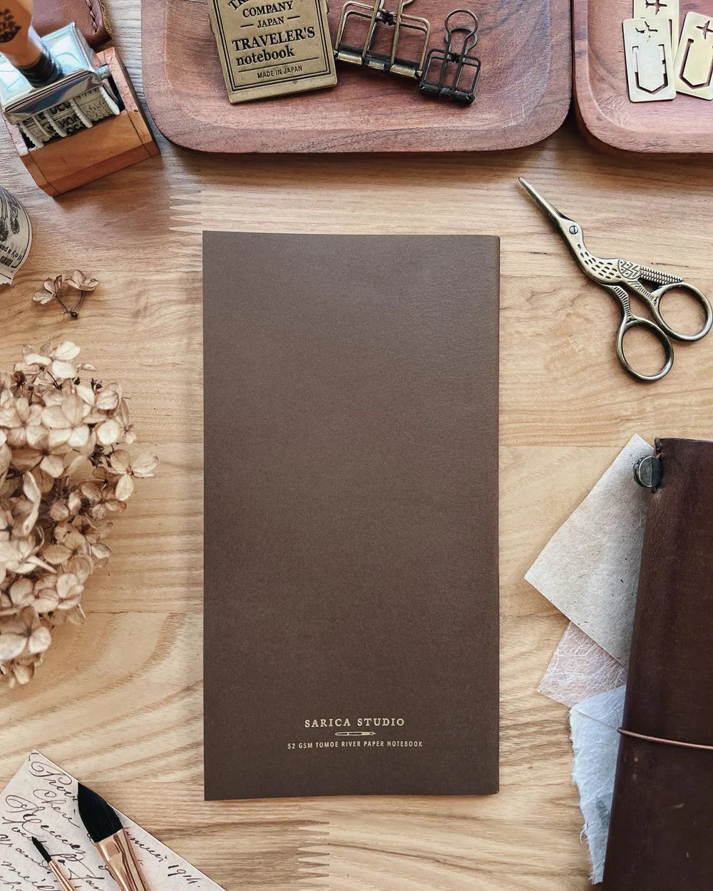 Sarica Studio Chestnut Brown Notebook (Standard TN Size)
