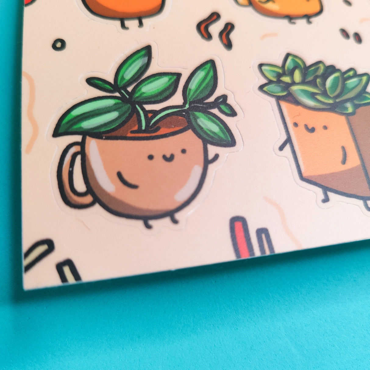 Teacup Plants Vinyl Sticker Sheet
