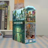 Diy Miniature House Book Nook Kit: Haven Zero w/ Dust Cover